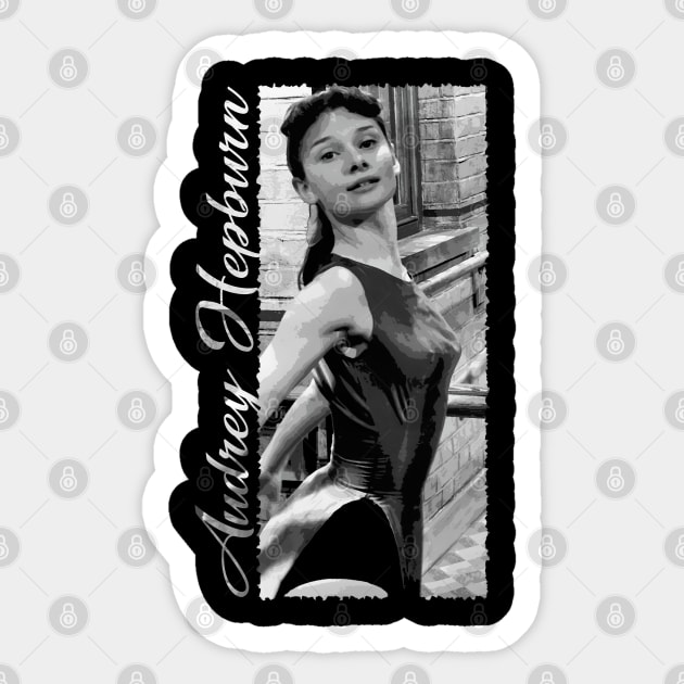 Icon Of Style Audrey Hepburn Fashion Icon T-Shirt Sticker by Angel Shopworks